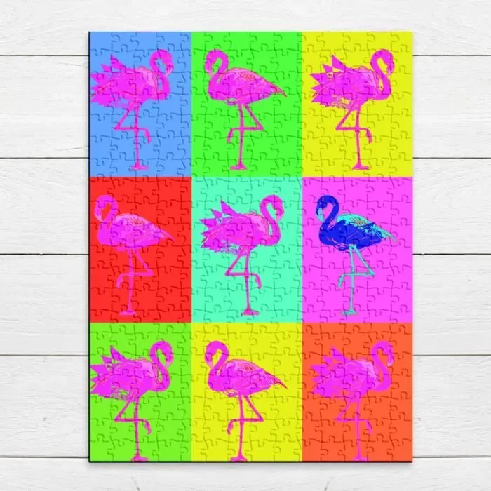 Puzzle Classique - FABULOUS - Mosaïque de Flamants Roses Pop Art - 280 Pièces - Adulte - Intérieur-3