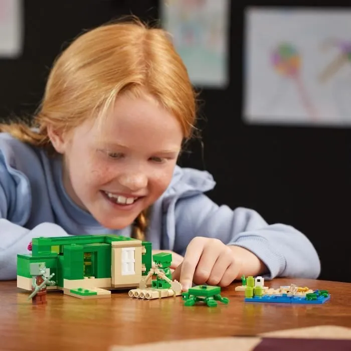 LEGO® 21254 Minecraft La Maison de la Plage de la Tortue, Jouet avec Accessoires, Minifigurines des Personnages du Jeu Vidéo-4