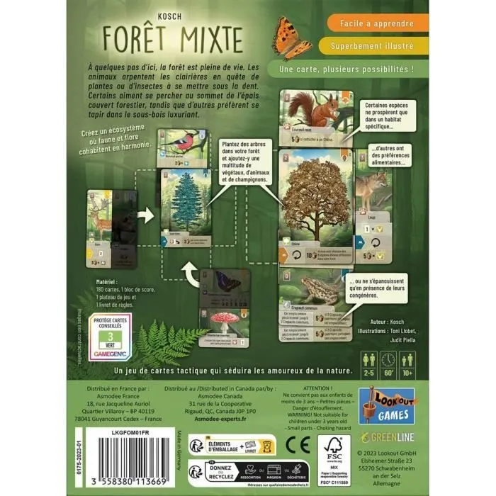Jeu de société - ASMODEE - LKGFOM01FR - Foret mixte - 180 cartes - 60 min de jeu-2