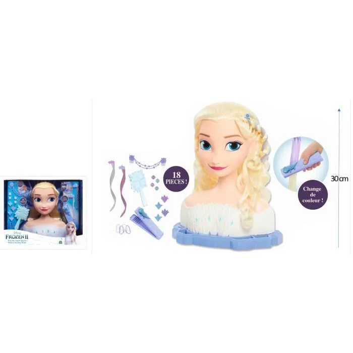 Tête à Coiffer Deluxe La Reine des Neiges 2 - Elsa - Disney Princesses-2