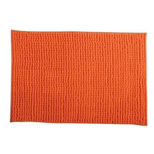 Tapis de bain Microfibre CHENILLE - MSV - 40x60cm - Orange-0
