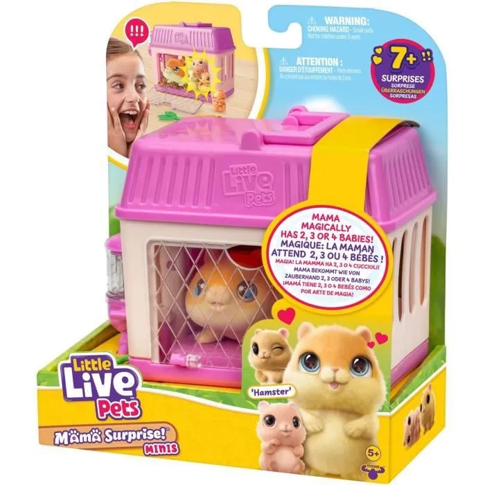 Set de jeu - LITTLE LIVE PETS - Mama Surprise Hamsters - Bébés inclus - Accessoires personnalisables-5