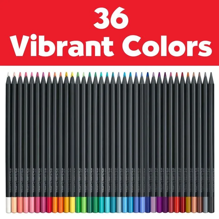 Crayon de couleur - Faber-Castell - 116436 - 36 pièces - Mines lisses super douces - Mixte-2