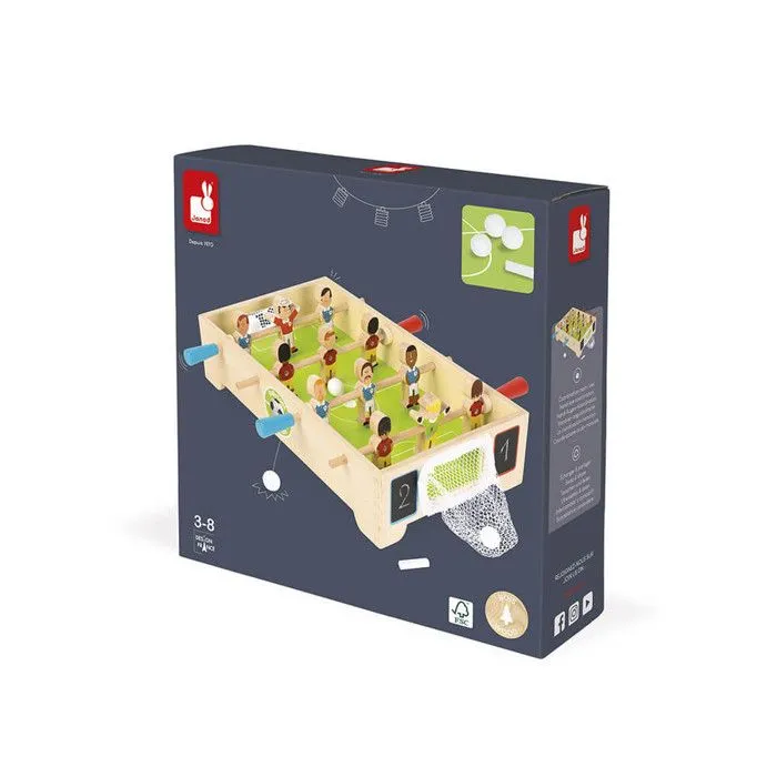 Mini Babyfoot Champions en bois - JANOD - Dès 3 Ans - Intérieur - 32x31x10cm - Orange - Mixte-4