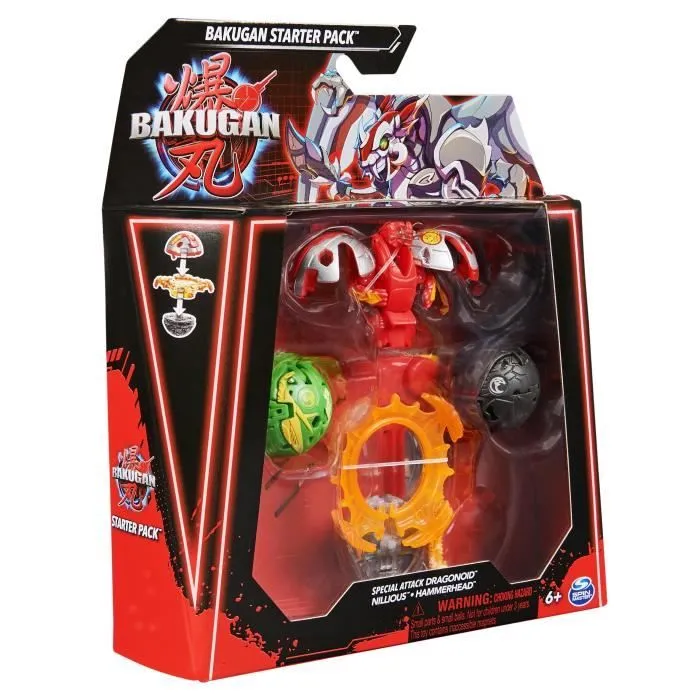 BAKUGAN - STARTER PACK V1 - 2 Bakugan + 1 Bakugan Special Attack-1