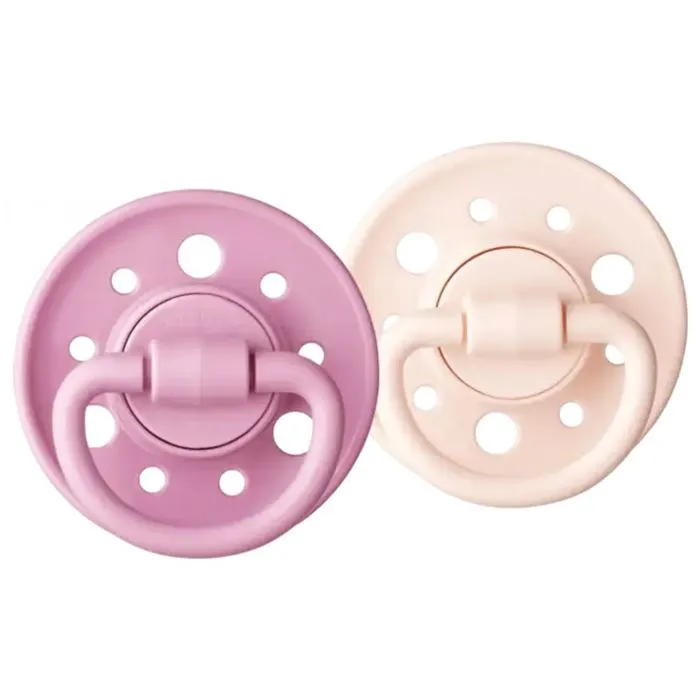 Sucette Dodie Gaia +0m Caoutchouc Ronde Rose - Lot de 2-0