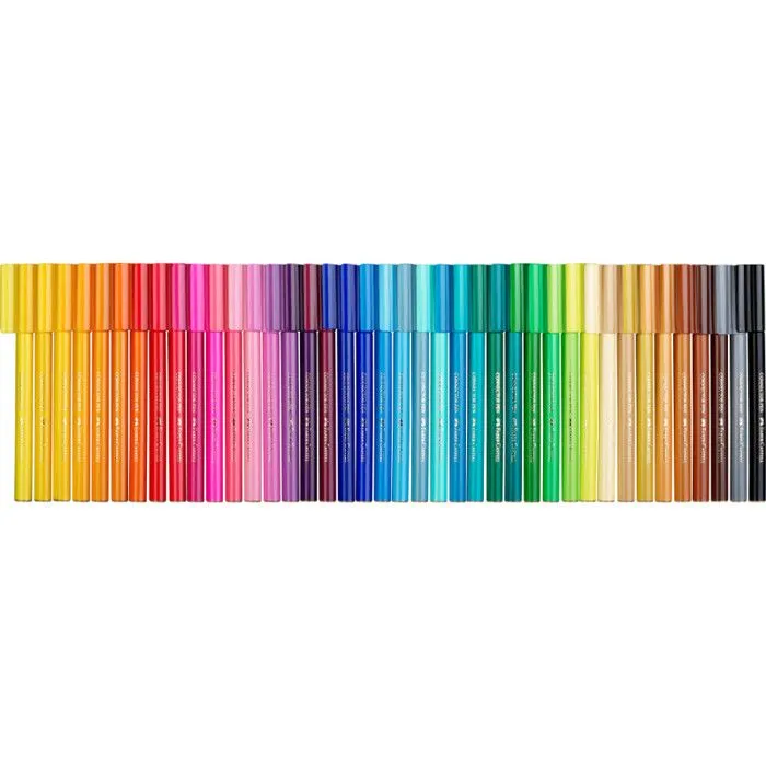 Feutre - FABER-CASTELL - CONNECTOR PEN - Mallette de voyage de 40 - Couleurs lumineuses - Lavable sur textile-2