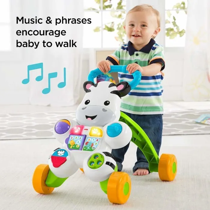 Chariot a pousser Fisher-price - GXC31 - Learn with Me Zebra Walker 1 Jouets, Simple, , Multi, Sustainable Packaging-3