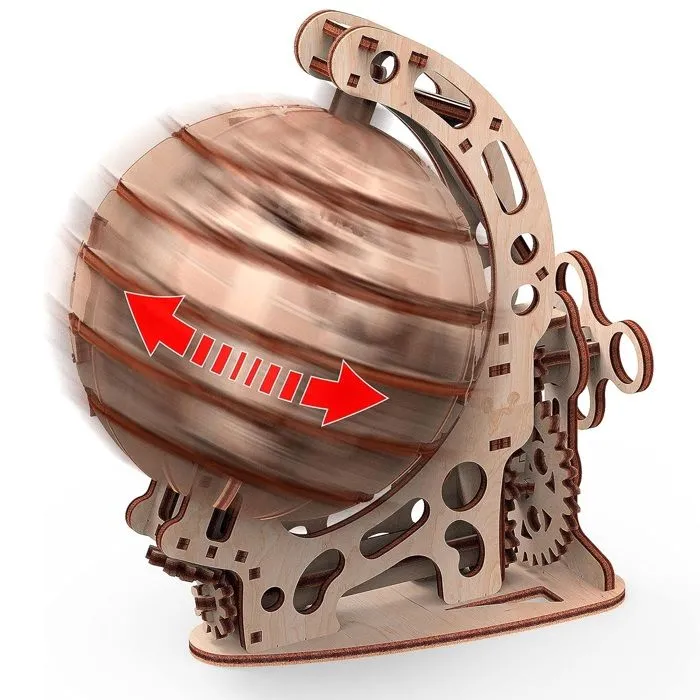 Maquette Globe Terrestre - Mr. PlayWood - 125 pièces - Bois - 17,5 x 18,5 cm - Puzzle 3D-3