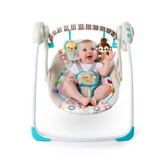 Balancelle Compacte Petite Jungle™ - BRIGHT STARTS - Maintien de vitesse - Mélodies apaisantes-0