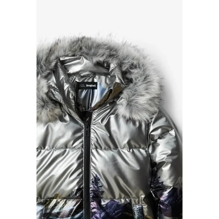 Doudoune fille Desigual Infinito - gris - 11/12 ans-2