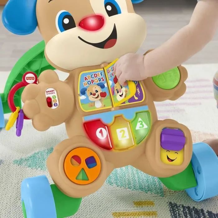 Jouet à pousser - Fisher-Price - Cagnolino Primi Passi - Multicolore - 4 roues - Sonore et lumineux-3
