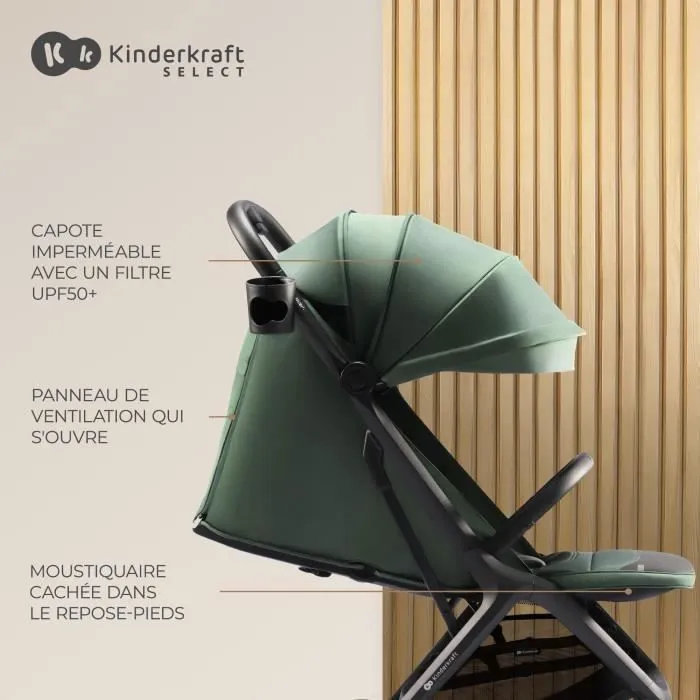 KINDERKRAFT - Poussette Nubi 2 Cloud Grey-3