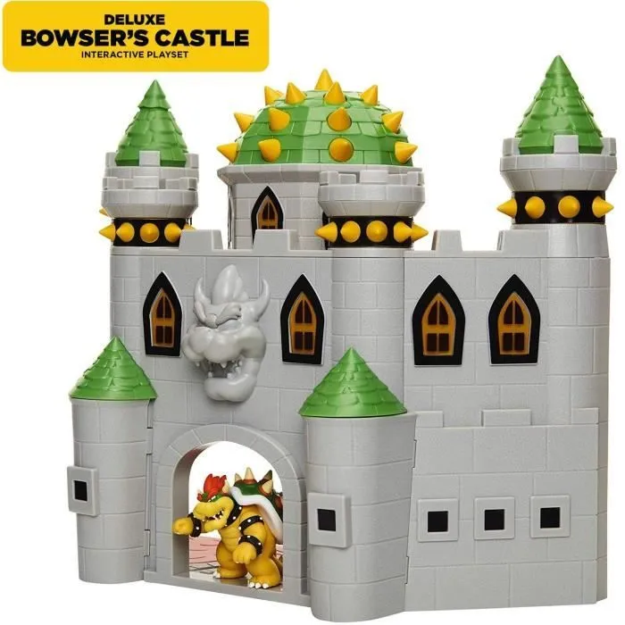 Playset Château de Bowser - JAKKS PACIFIC - Super Mario - Figurine de Bowser - Effets sonores - Mécanismes fonctionnels-2