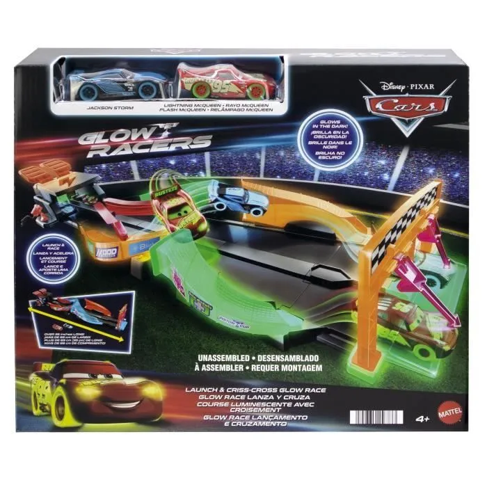 Circuit Glow Racers - Mattel - HPD80 - Jouet de course phosphorescent pour enfant de 4 ans et plus-1