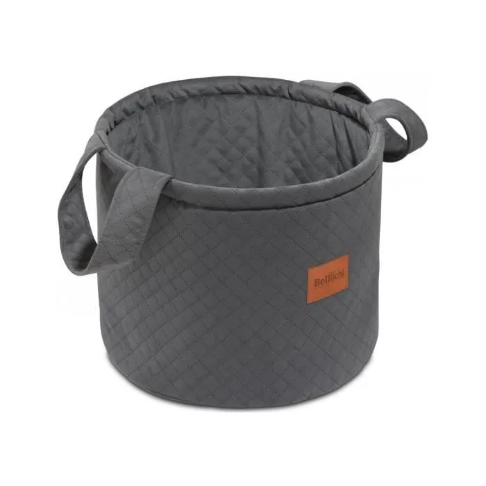 Bellochi Panier Rangement Enfant - Pliable et Universel Panier Rangement Jouet - Velours Doux - 33x40 cm Gris-0
