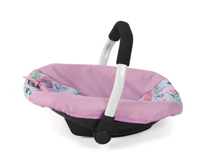 Bayer chic - 708-53 - 2000 - Siege Auto pour poupees bebe - Porte-poupee - Accessoires pour poupee - Fleurs - Rose-1