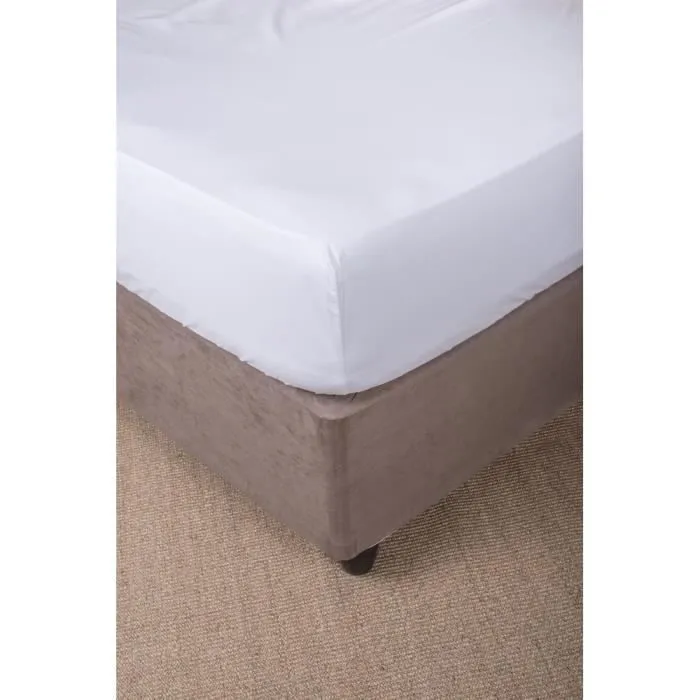 Protège Matelas 160x200cm- 1 personne - Blanc-Décors De Maison-1