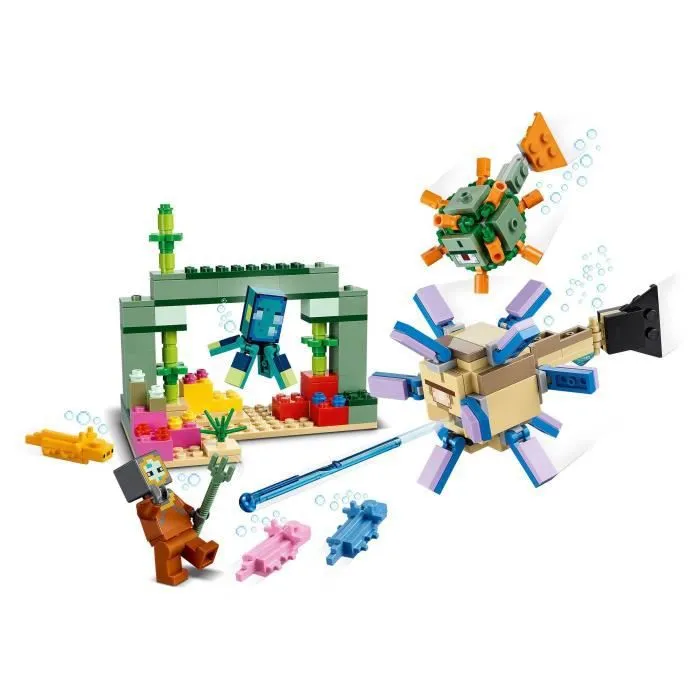 LEGO® 21180 Minecraft Le Combat Des Gardiens, Set Aventure Sous-Marine, Jouet de Construction Enfants +8 ans et Figurines Mobs-1