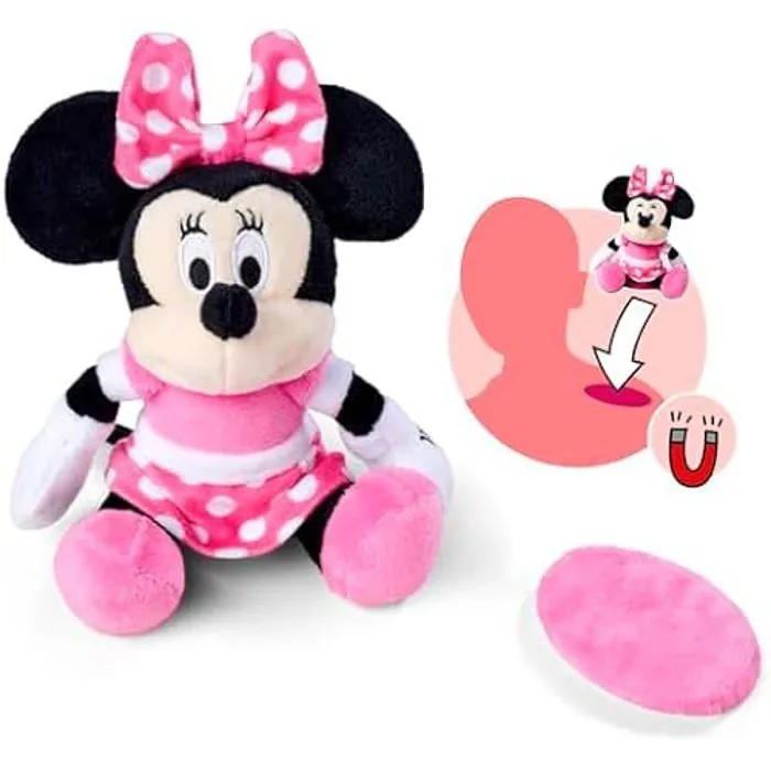Peluche - SIMBA - Minnie Mouse - Magnétique - 12 cm - Pour Enfants à partir de 0 Ans-0