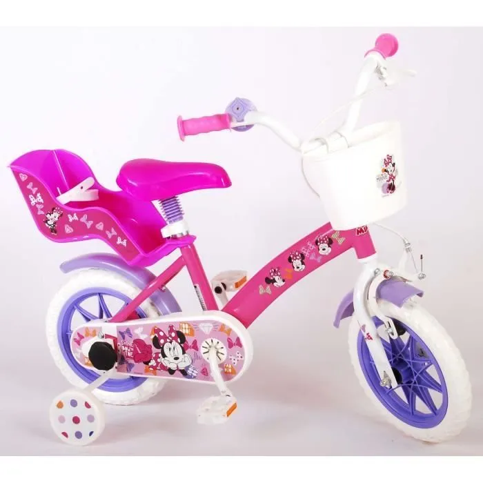 Vélo pour enfants Disney Minnie Mouse - Filles - 12 pouces - Rose - Go-getter-2