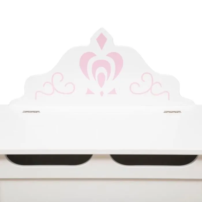 Coffre à Jouets "Couronne" 57cm Blanc-3