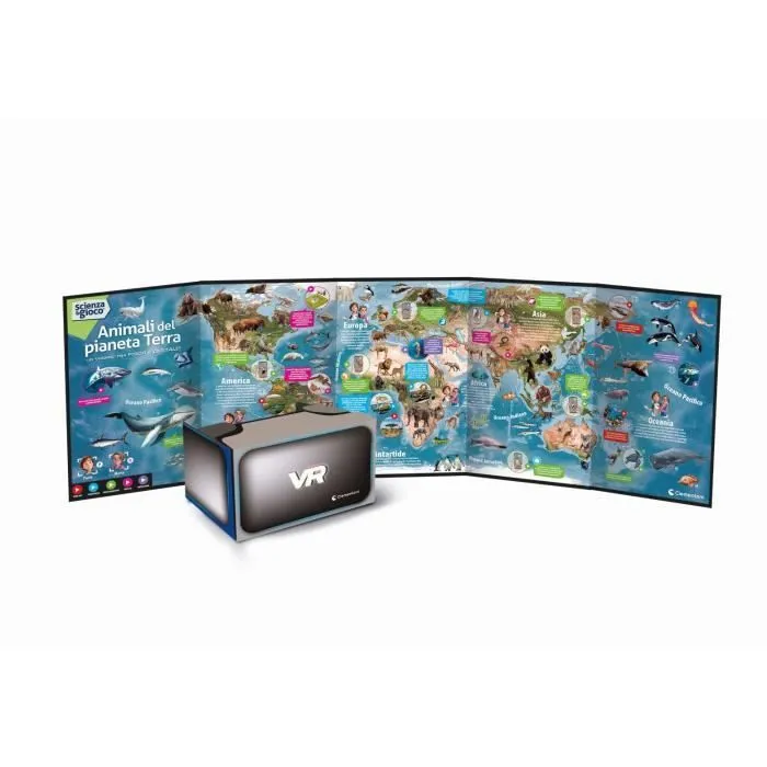 CLEMENTONI - Animaux planète Réalité - Coffret scientifique - Experiences scientifiques et activités virutelles - Moules, peintures,-3