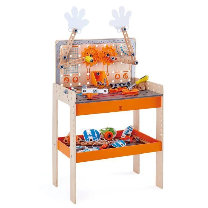 Etabli scientifique en bois - HAPE - Grand modèle - Multicolore - 79 pièces-0