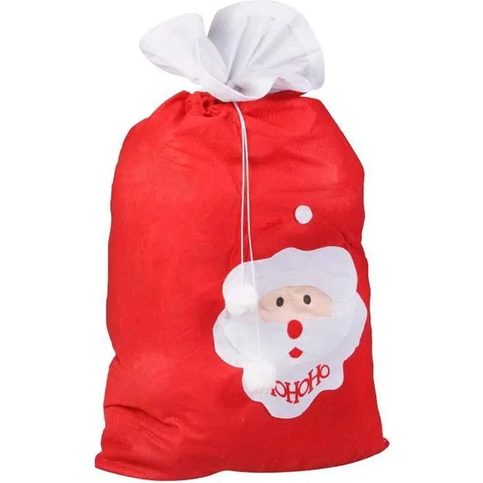 Sac cadeau - SPRINGOS - Père Noël - Rouge - 110 x 70 cm - Tissu non tissé 100% polyester-0
