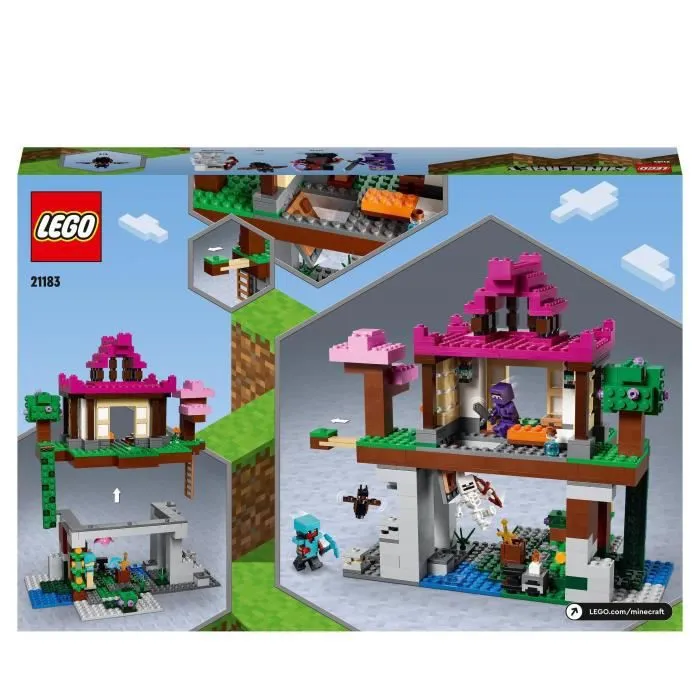 LEGO 21183 Minecraft Le Camp d’Entraînement, Jouet avec Figurines Ninja, Squelette, avec Maison, Cadeau Garçons et Filles Dès 8 Ans-5