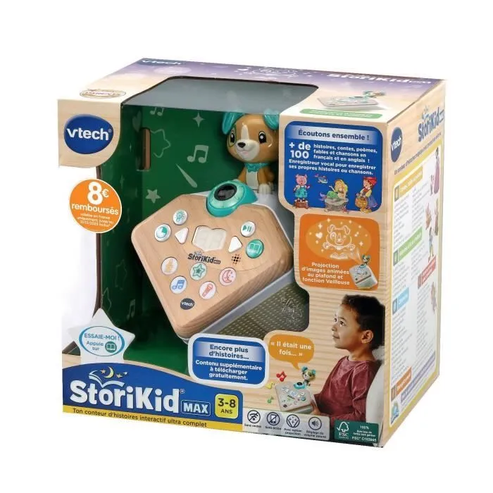 StoriKid Max - Mon conteur d'histoires VTECH - Jouet avec partie bois FSC®-4