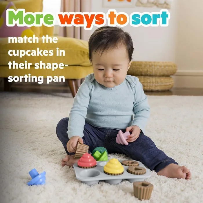 Bright starts - 12499-3-W11 - , Sort - Sweet Cupcakes, jouet trieur de formes et de couleurs pour les bebes de 3 mois et plus-1