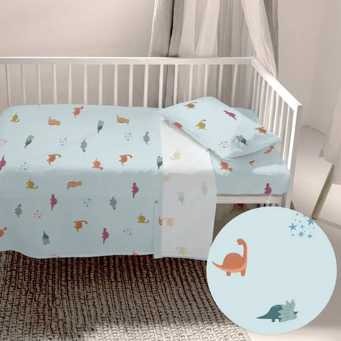 Parure de lit 2 pièces Mini dinosaur 100x130 cm (Berceau)-0
