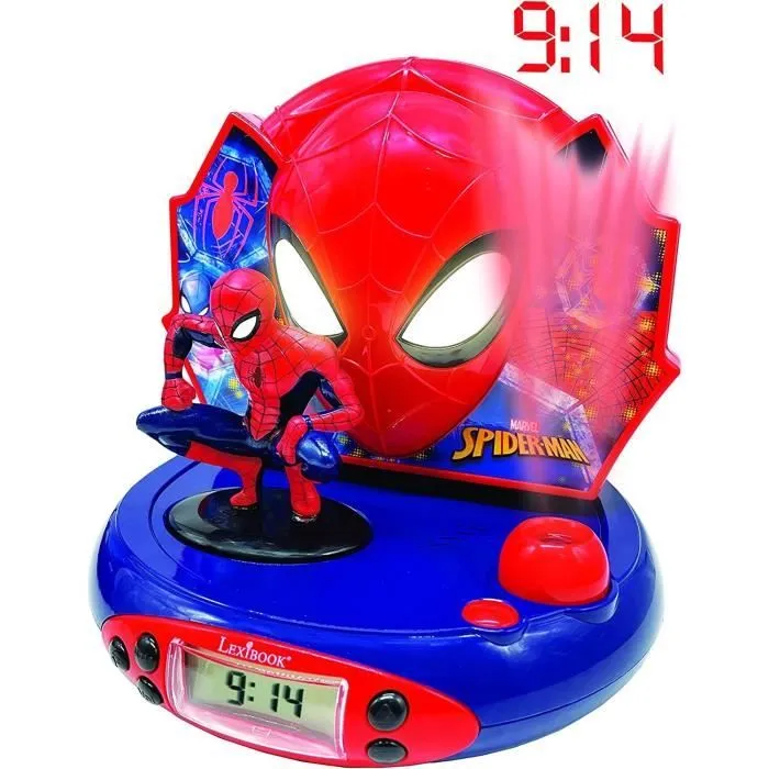 SPIDER-MAN - Réveil projecteur avec effets sonores et veilleuse intégrée - LEXIBOOK-3