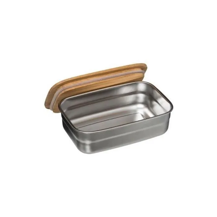 Lunch Box - Inox - 0,85 L - Noir - Rectangulaire - Compatible lave-vaisselle-1