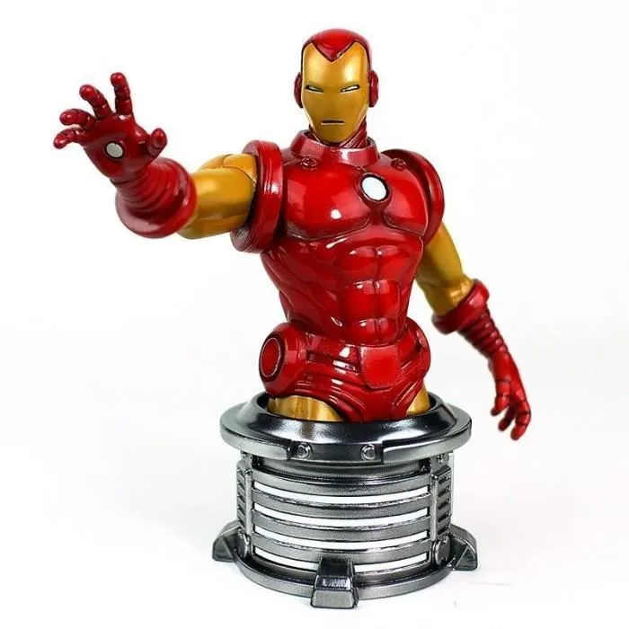 Buste Ironman 17cm - SEMIC - Marvel - Résine dorée - Garantie 2 ans-0