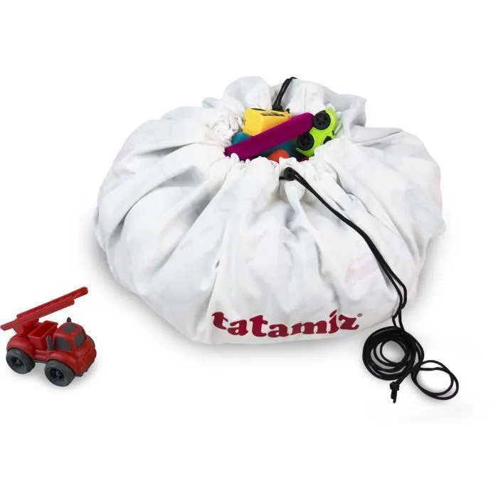 TATAMIZ - Sac/Tapis de jeu 2 en 1 - Diamètre 140cm - Inclus 1 camion de pompier rouge-1
