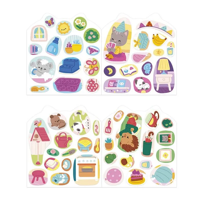 Stickers - Cahier de Stickers Repositionnables - Thème La Maison - Dès 18 mois - Loisir Créatif Enfant-3