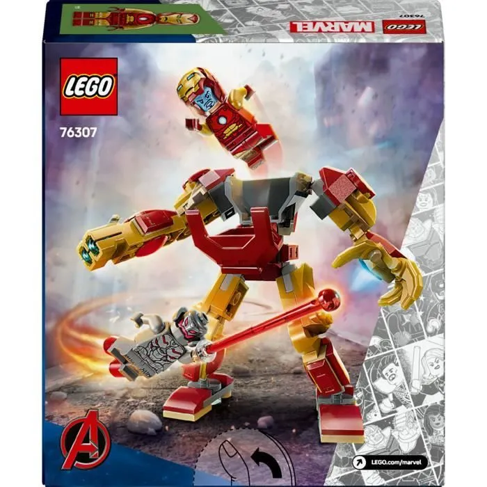 LEGO Marvel 76307 Le robot d’Iron Man contre Ultron - Jouet avec super héros dès 6 ans-5