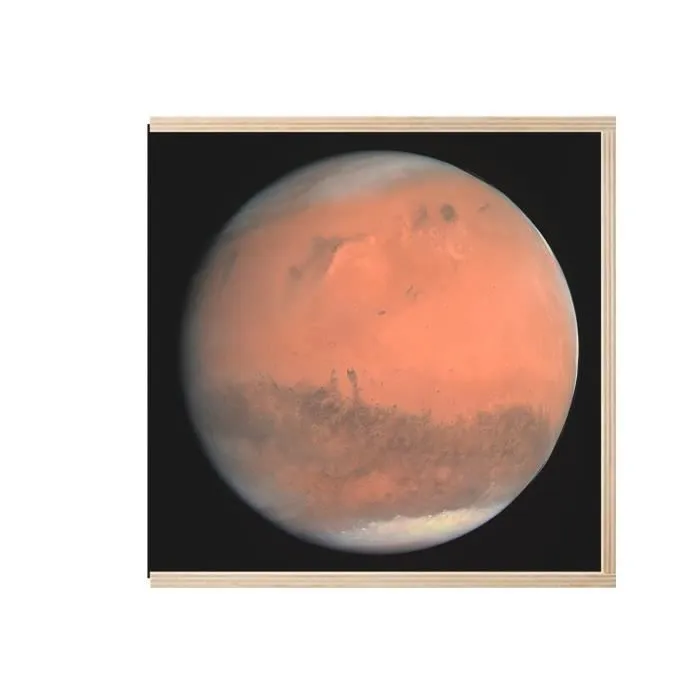 Boite Coffret en Bois - Planete Mars Astronomie Espace Etoile (11 x 11 x 3,5 cm)-2