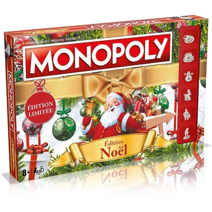 MONOPOLY NOEL - Jeu de plateau - WINNING MOVES-0