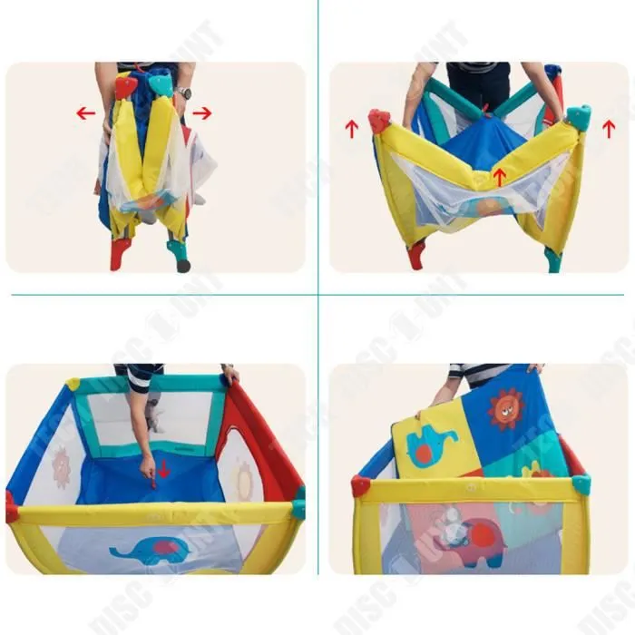 TD® Parc à double usage pour bébé intérieur bambin pliable portable détachable capacité formation ramper tapis clôture maison-3