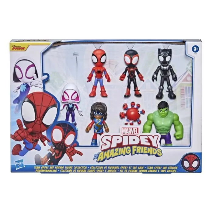 Spidey coffret 7 figurines de collection, Marvel Spidey and His Amazing Friends, dès 3 ans-5
