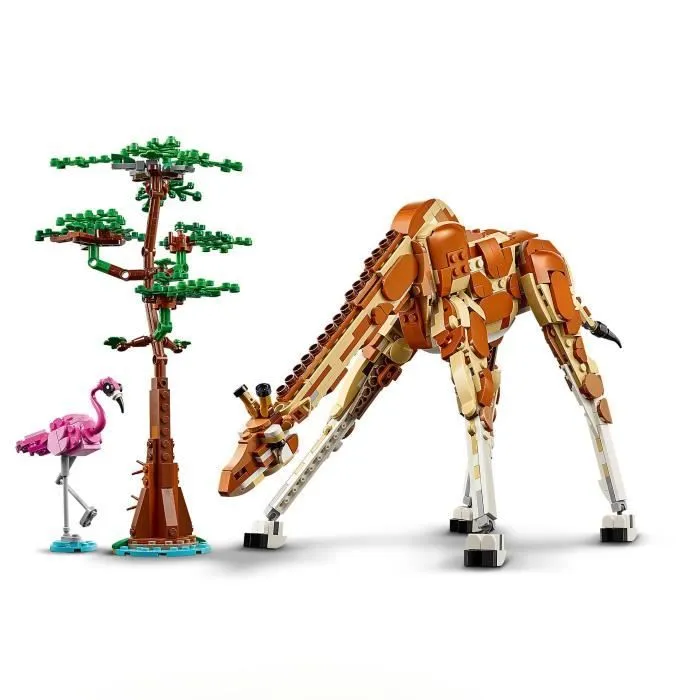 LEGO® 31150 Creator 3en1 Les Animaux Sauvages du Safari, Jouet avec Figurines d'Animaux, Girafe, Gazelles et Lion-2