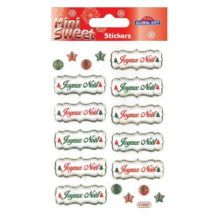 Stickers Joyeux Noël avec dorures-0