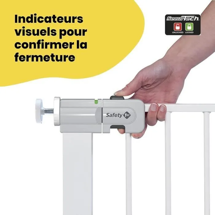 SAFETY 1ST Barrière de sécurité enfant Easy Close - Métal - 73 à 80 cm - Blanc-6