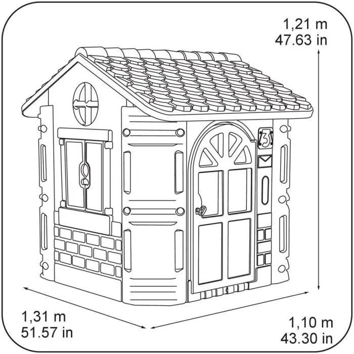 Maison de jeux pour enfant - FEBER - La maison Feber en plastique anti-UV avec clé et barbecue-4