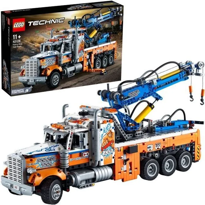 LEGO® 42128 Technic Le Camion de Remorquage Lourd Camion Jouet avec Grue, Jouet de Construction pour Enfants-0