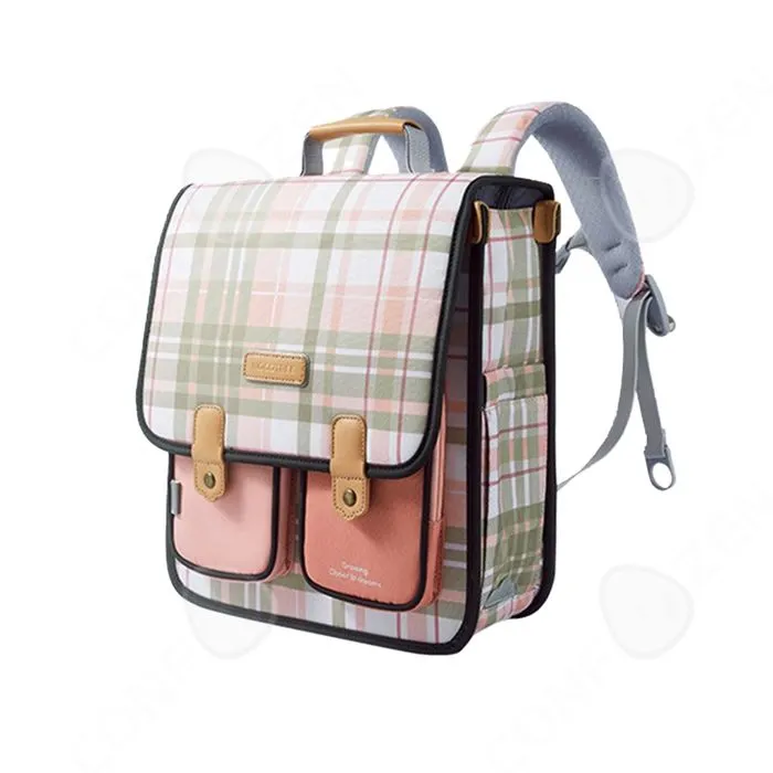 C Sac à dos scolaire 36x33x17cm cartable d'étudiant réduction de la charge angleterre ultra-légère grande capacité rétro cartable-0