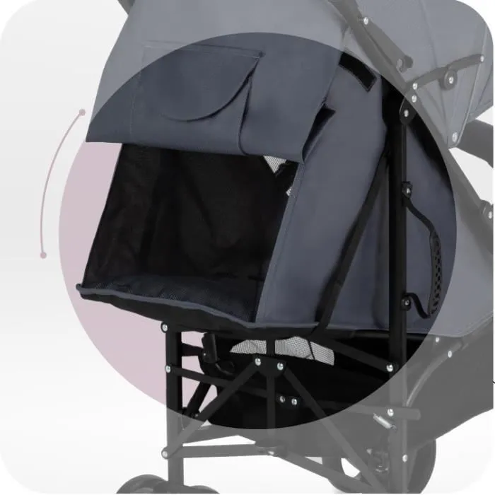 MoMi AKIRA - Poussette canne ultra compacte - Légère 6.7 kg - De 6 mois à 15 kg - Kit d'accessoires - Sac et panier – Gris-2